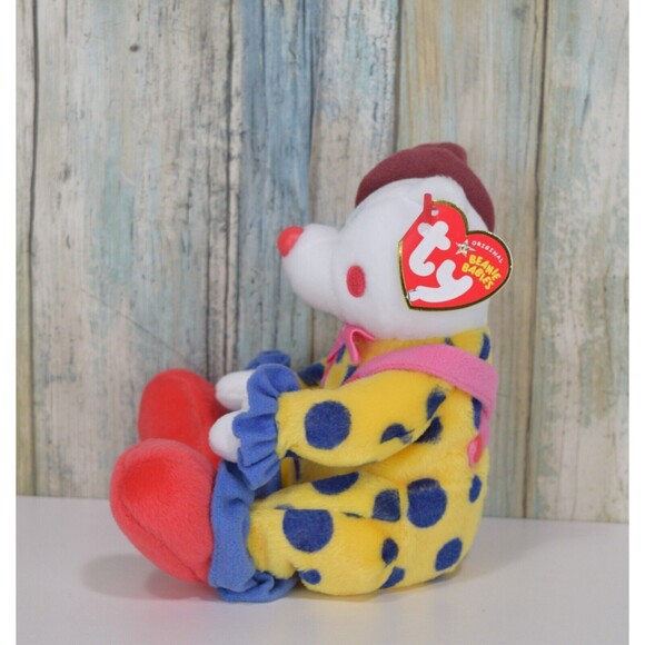 Ty Beanie Baby  JUGGLES the Clown Bear 8" Plush NWT - Picture 3 of 8